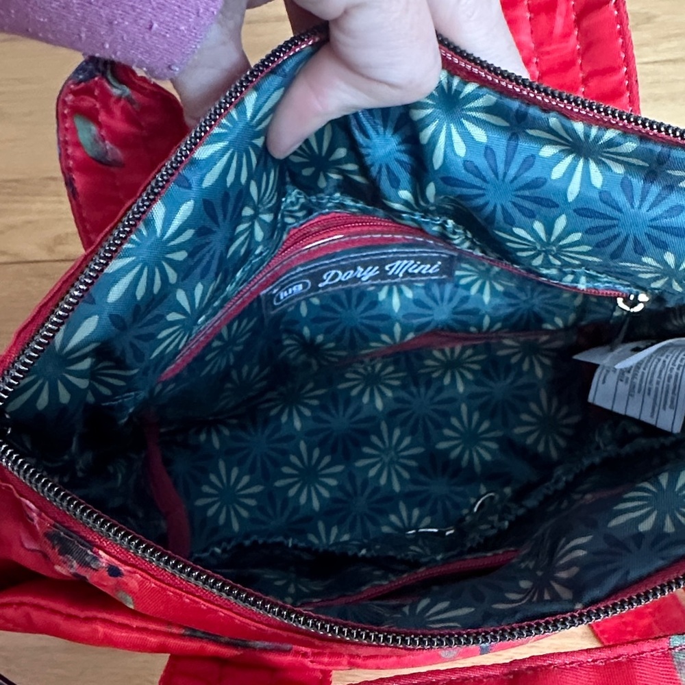 Lug Floral Red Quilted Women's Bag - Picture 4 of 5